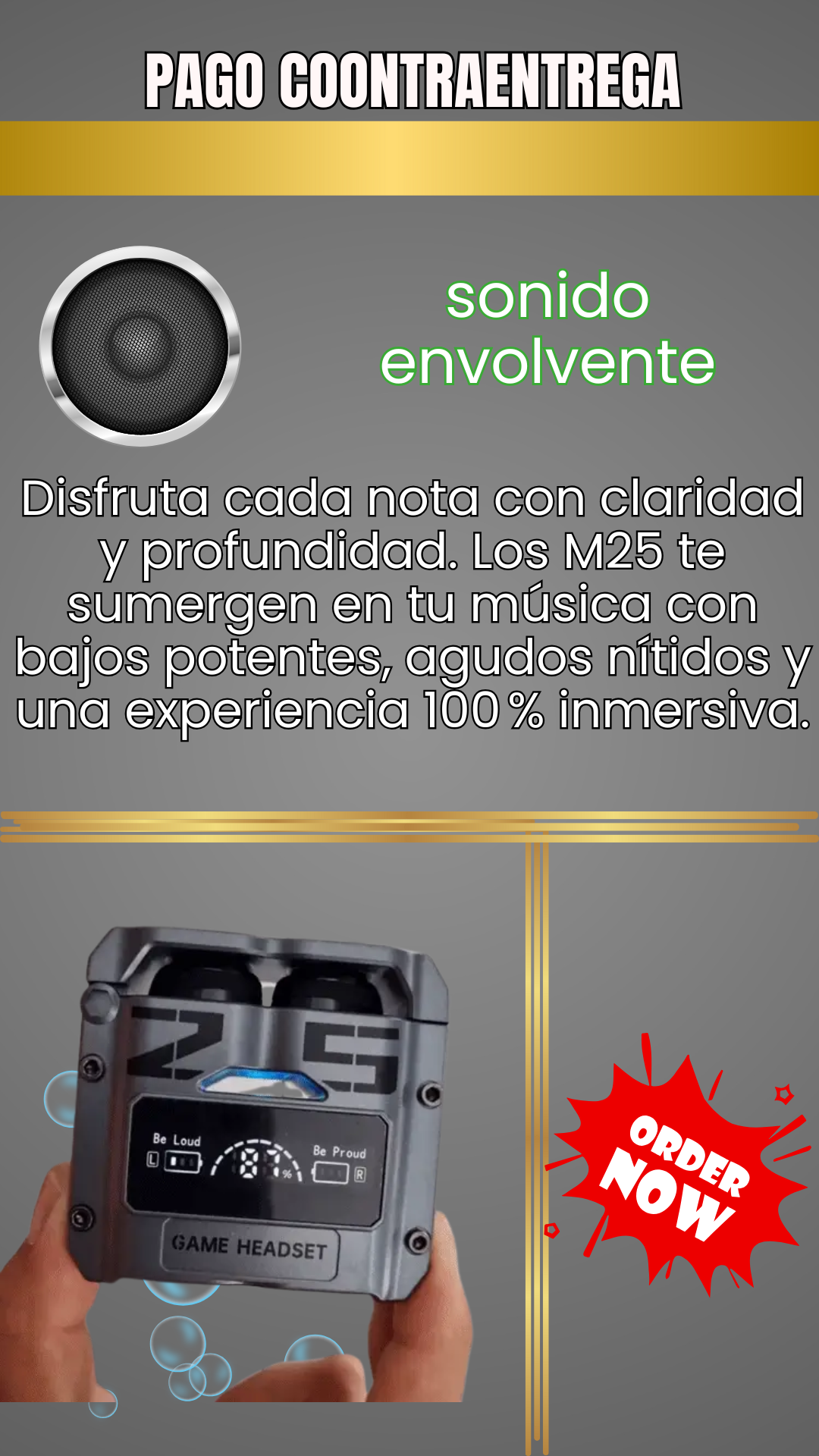 Nova™| Audífonos Bluetooth Deportivos M25