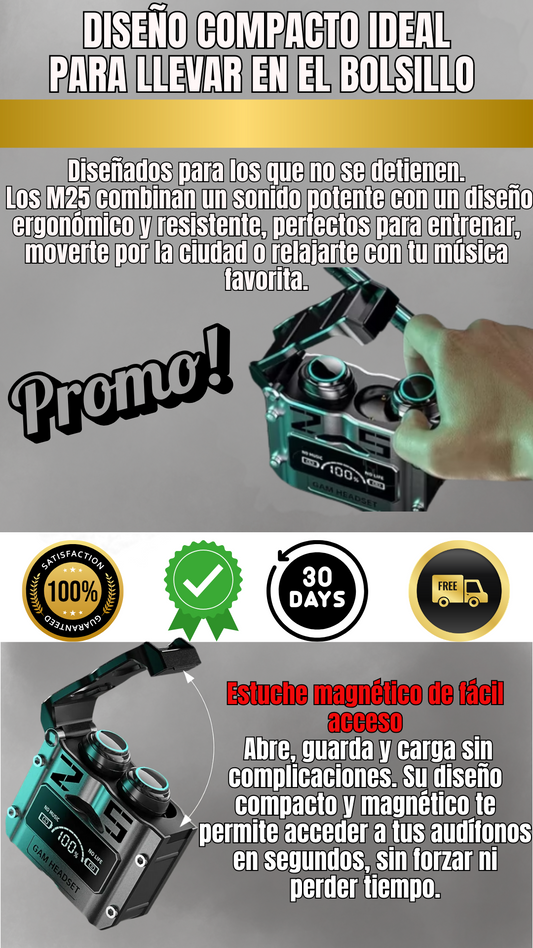 Nova™| Audífonos Bluetooth Deportivos M25